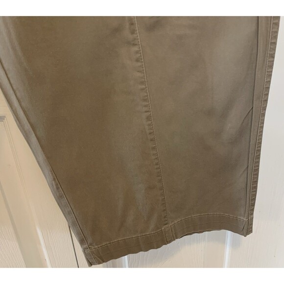 Avon Cargo Cropped Khaki Pants Womens 1X Elastic Pullon Drawstring - Picture 10 of 10